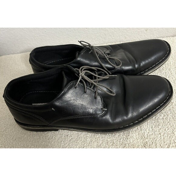 Steve Madden Men's Size 11 Harpoon Derby Oxford Black Shoes Lace-up - Picture 3 of 16